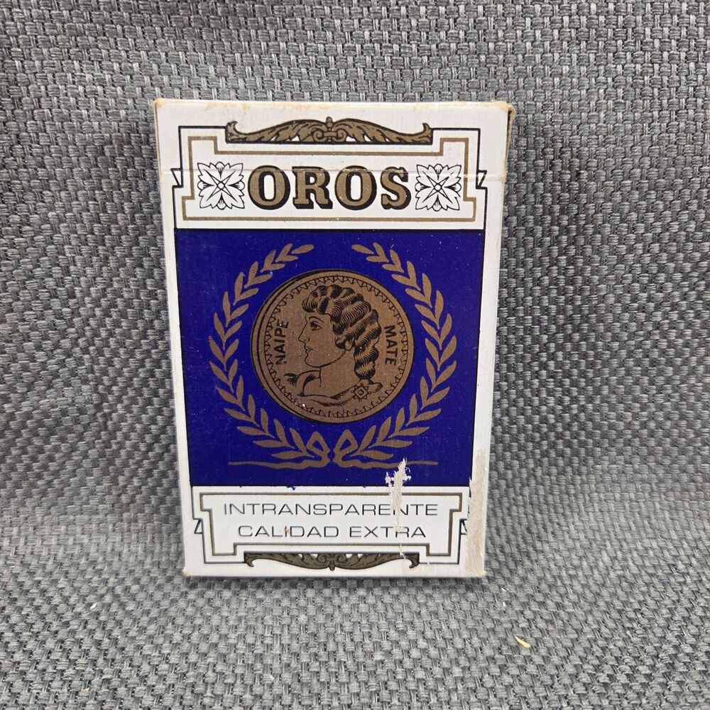 Vintage Naipes Oros Spanish Playing Cards Baraja Espanola Calidad Extra Deck
